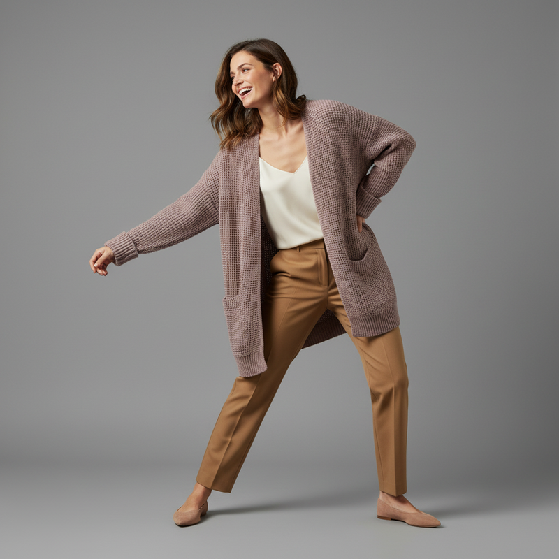 Elegant Black Cardigan | Women's Long Cardigan Sweater