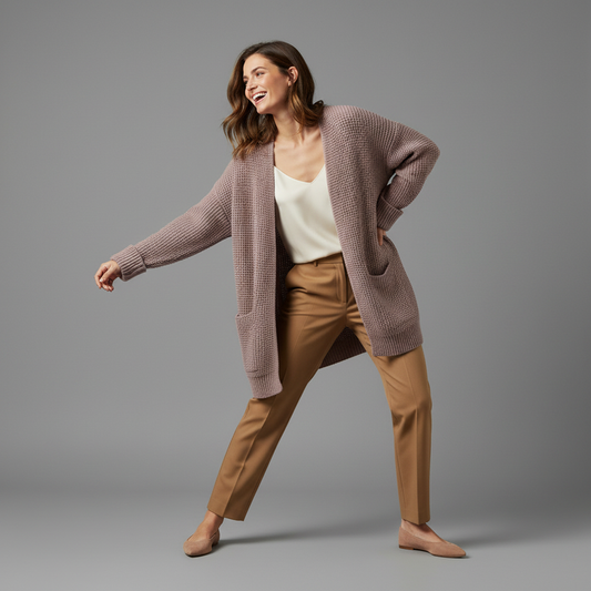 Elegant Black Cardigan | Women's Long Cardigan Sweater