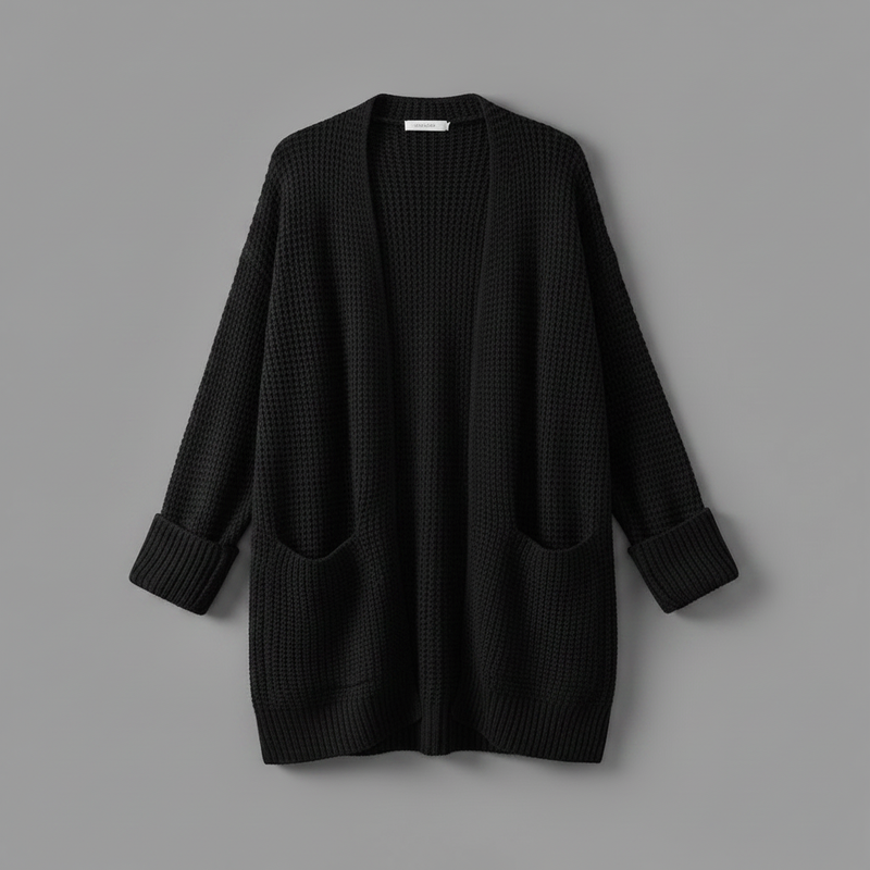 Elegant Black Cardigan | Women's Long Cardigan Sweater