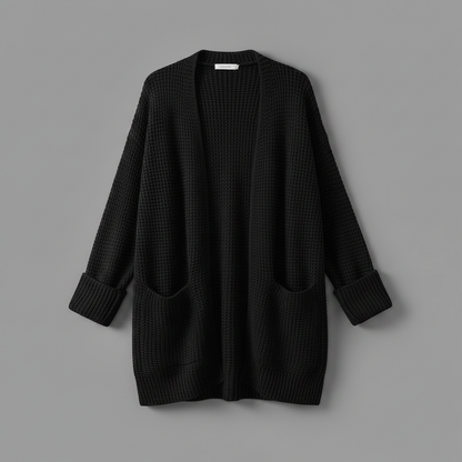 Elegant Black Cardigan | Women's Long Cardigan Sweater