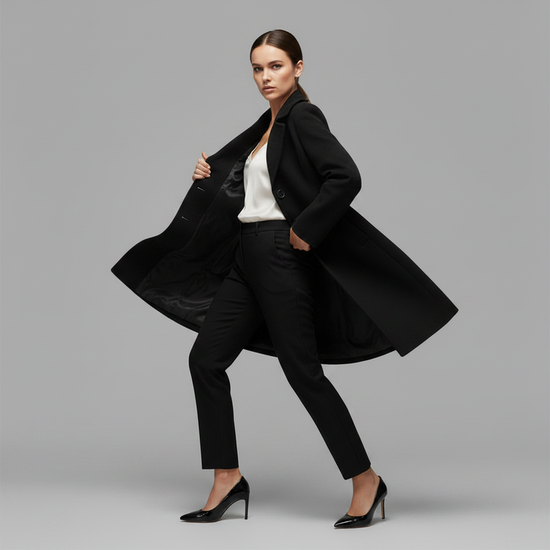 Elegant Women's Wool Coat | Stylish Trench Outerwear