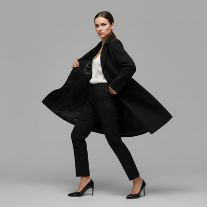 Elegant Women's Wool Coat | Stylish Trench Outerwear