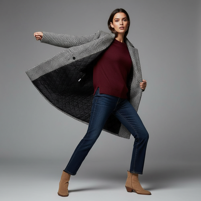 Elegant Long Wool Coat | Women's Winter Coats