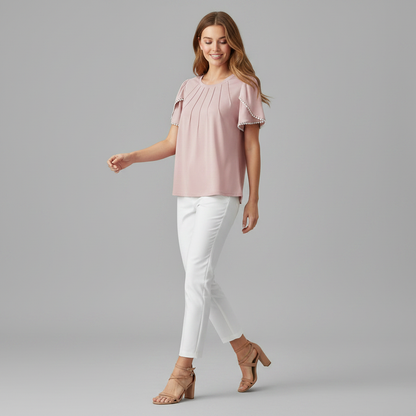 White Women's Blouse | Casual Summer Top