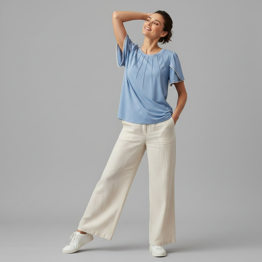 White Women's Blouse | Casual Summer Top